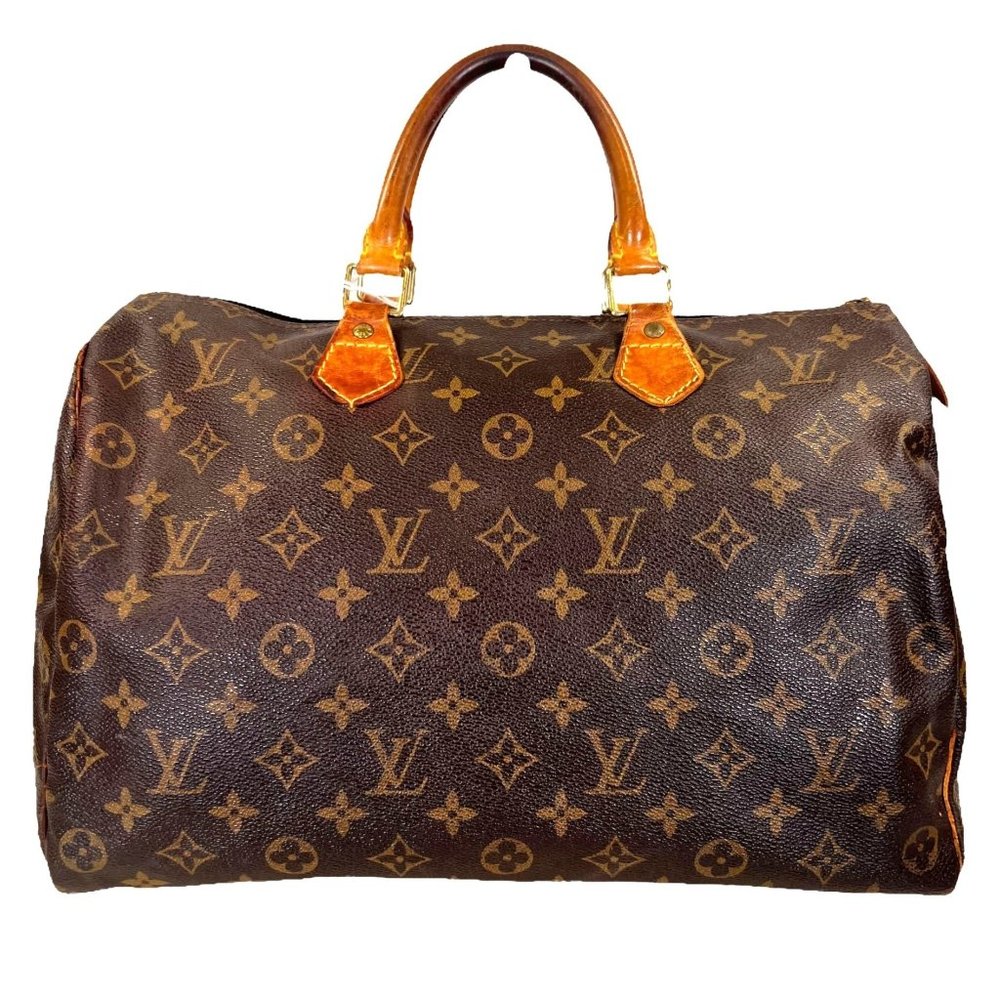 Authentic Louis Vuitton Satchel Bag Speedy 35 Monogram Used LV Handbag Vintage